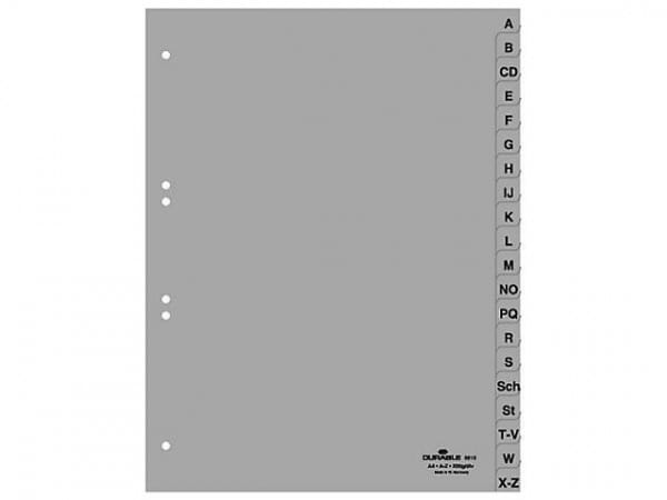 Durable Register A-Z grau DIN A4